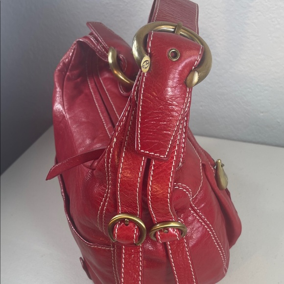 Francesco Biasia Red Leather Hobo Bag - Picture 11 of 13